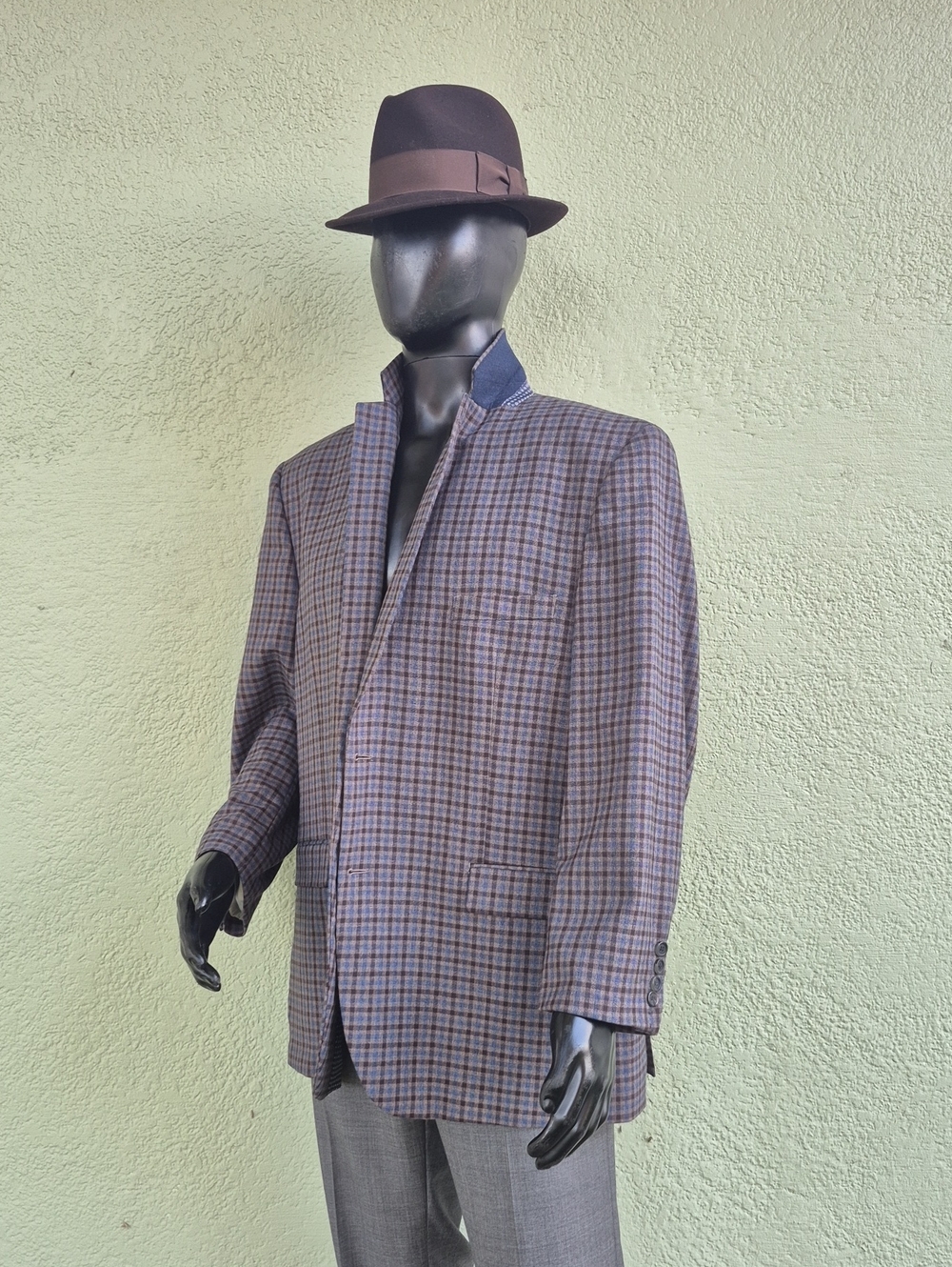 Alan Flusser Men's Classic Micro-Check/Plaid Print Luxury Blazer *Custom Lining* - Picture 3 of 17